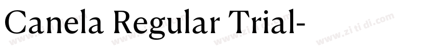 Canela Regular Trial字体转换